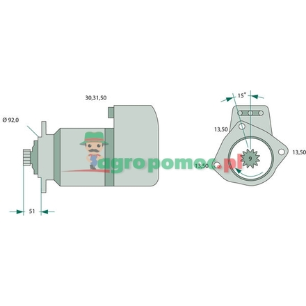 Bosch Starter | 51 26201 7108, 51 26201 7127, 51 26201 9117, 51 26201 9127