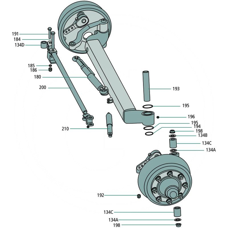 BPW Repair set Steering pin