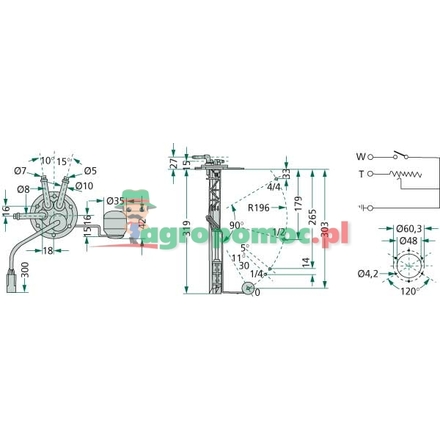 Cobo Fuel sender unit | 9.54381.50.0, 2.7059.450.0/01