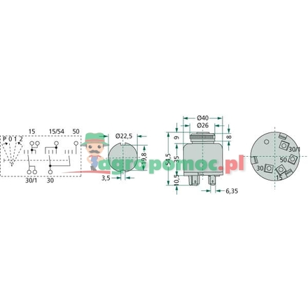 Cobo Ignition starter switch