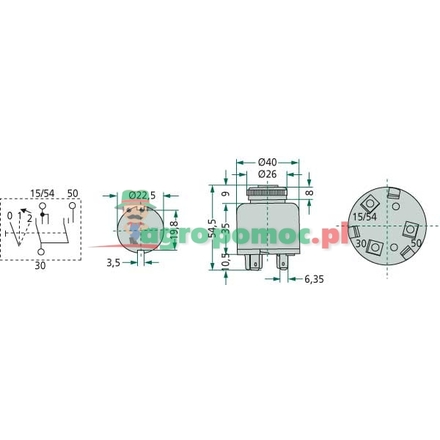 Cobo Ignition starter switch