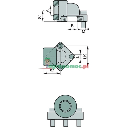 Flanged threaded fitting