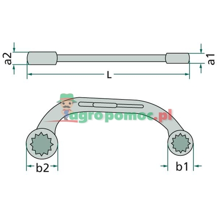 GEDORE Obstruction spanner | 304 13x17