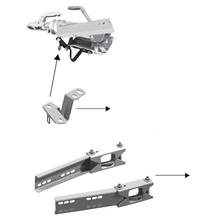 KNOTT Drawbar attachment strut