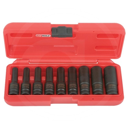 KS Tools 1/2" TX-E-impact socket set, 9-pcs., E10-E24