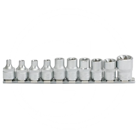 KS Tools 3/8" TX-E socket set, 10-pcs., E5-E18