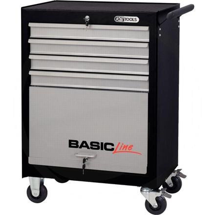 KS Tools BASIC,black roller cabinet,4 drawer