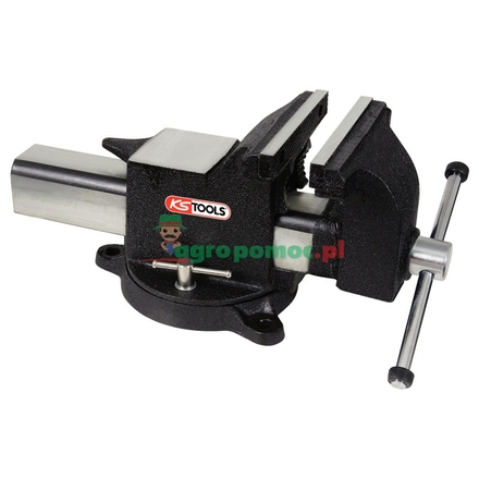 KS Tools Bench vice with swivel base, 3", 75mm