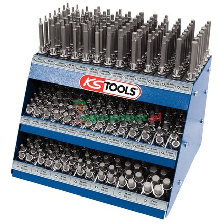 KS Tools CHROME+ bit socket display, 385pcs, 1/2"