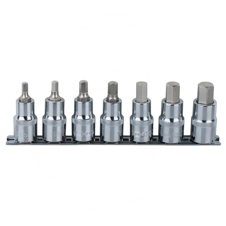 KS Tools CHROME+ hex bit socket set, 7pcs, 1/2"