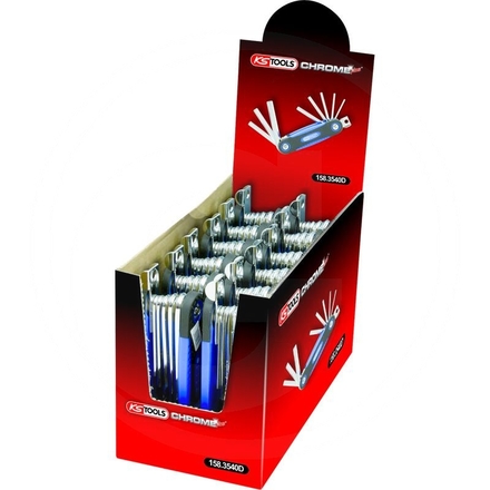 KS Tools CHROME+ key wrenchdisplay,12pcs,TB8-TB40