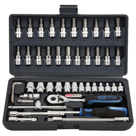 KS Tools CHROME+ socket set, 46pcs, 1/4"