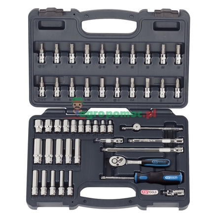 KS Tools CHROME+ socket set, 47pcs, 1/4"