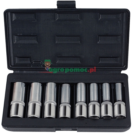 KS Tools CHROME+ TX socket set deep, 8pcs, 1/2"