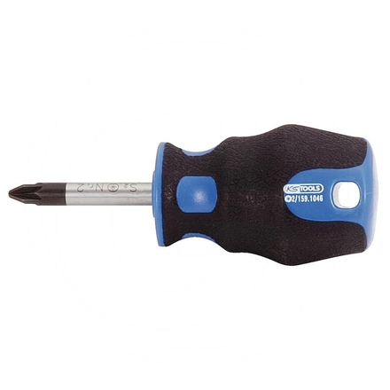 KS Tools ERGO+ stubby screwdriver, POZIDRIV®, PZ2