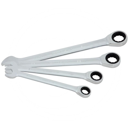 KS Tools GEAR+ comb ratchet spanner set, 4pcs