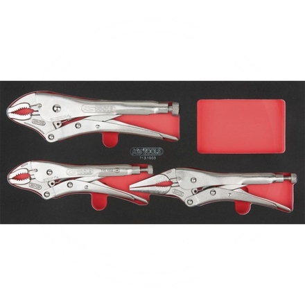 KS Tools Grip pliers set, 3 pcs, 1/3 system insert