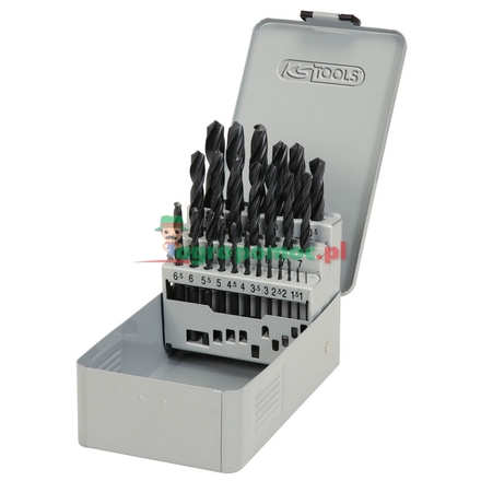 KS Tools HSS drill bit set, 25pcs, 1-13mm