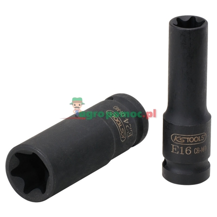 KS Tools Impact socket ETX, deep, 1/2", E20