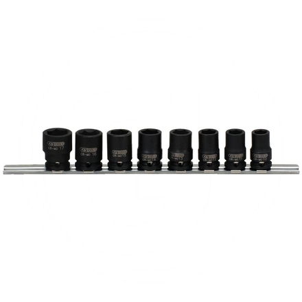 KS Tools Impact socket set, 8pcs, 3/8", 10-17mm