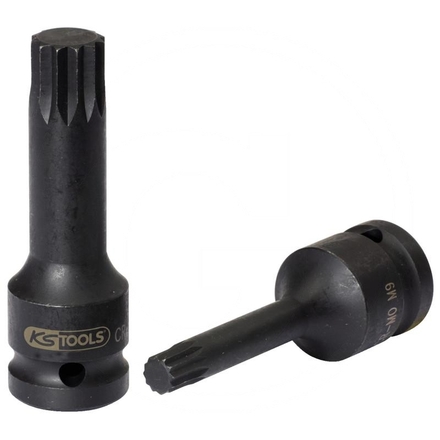 KS Tools Impact socket XZN long, 1/2", M10