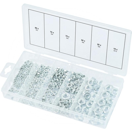 KS Tools Nuts assortment, metric, M3-M10, 300 pcs