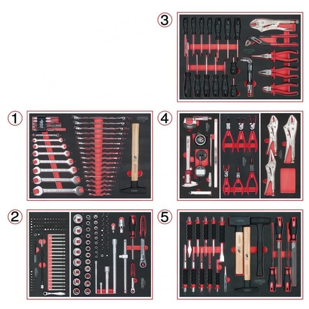 KS Tools SCS system insert set, universal, 251 pcs