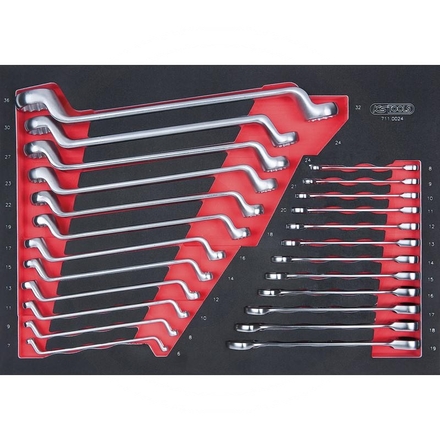 KS Tools SCS wrench set, 24 pcs, 1/1 system insert