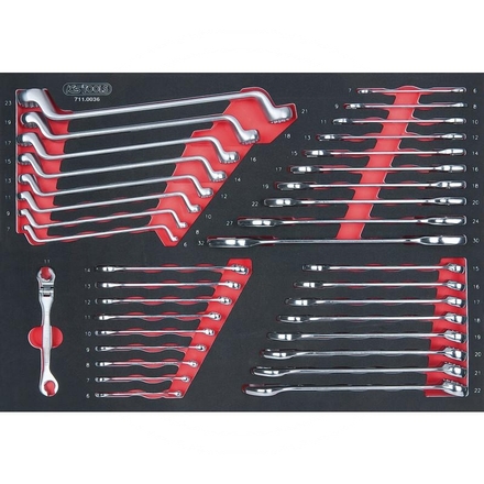 KS Tools SCS wrench set, 36 pcs, 1/1 system insert