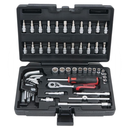 KS Tools Socket set, 51pcs, 1/4"