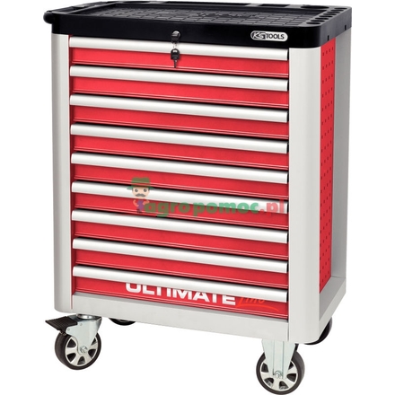 KS Tools ULTIMATE, red roller cabinet,9 drawer