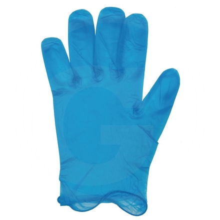 KS Tools Vinyl single-use gloves, blue