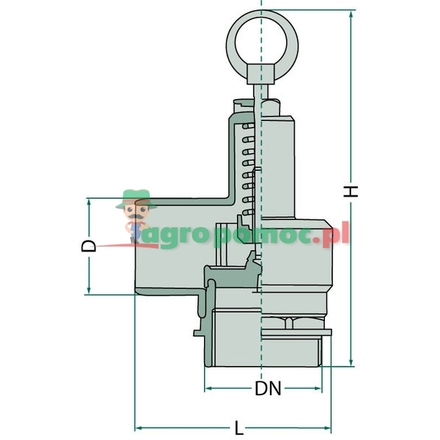 RIV Pressure-limiting valve